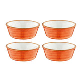 Bonna China Sienna dia.4.75" h:1.75" 10 oz. Round Terracotta Porcelain Bowl (Set of 4)